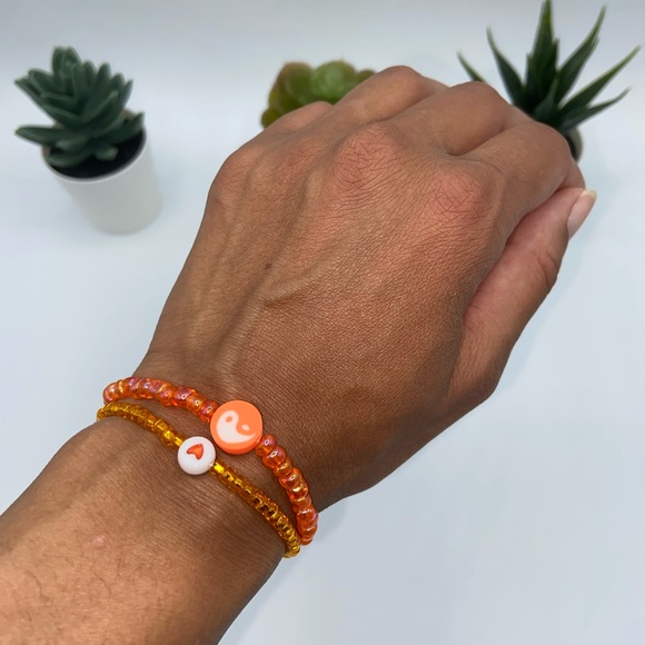 Handmade Trendy Y2K Inspired Glass Seed Bead Bracelet Set - Picture 4 of 7